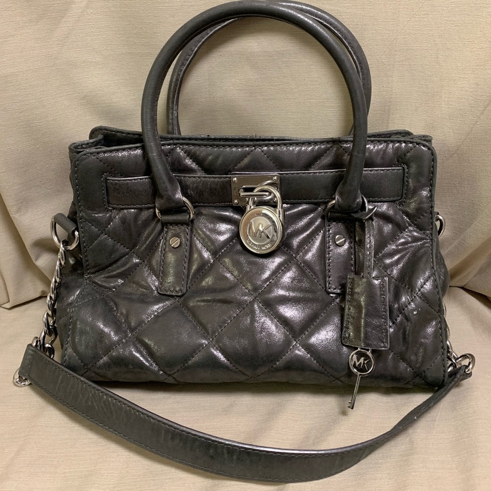 Michael Kors Quilted Leather Hamilton Satchel - Picture 2 of 8